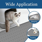 XXL Extra Large Silicone Cat Litter Trapping Mat for Scatter Control, 40"x30"(100cmx75cm) Waterproof Kitty Litter Box mat for Floor, Soft on Kitty Paws, Easy to Clean, Light Brown