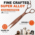 High-end Professional Dog Grooming Scissors Pet Grooming Shears 7.5 Inches Extremely Very Sharp Made Of Stainless Steel Alloy By Hand For Dog Cat Groomer