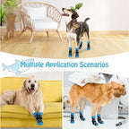 SCENEREAL Anti Slip Dog Socks to Prevent Licking Paws for Hardwood Floors | Double Sides Dog Shoes Boots & Paw Protectors for Hot/Cold Pavement, Dog Grippy Booties for Small Medium Large Senior Dogs