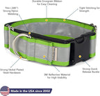 If It Barks - 1.5" Reflective Martingale Collar with Quick Snap Buckle for Dogs - Adjustable - Made in USA - Strong, Durable, and Comfy - Ideal for Training - Fits Most Breeds - Large, Apple Green