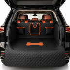 SUV Cargo Liner for Dogs,Waterproof Dog Trunk Cover with Bumper Flap | Material: Waterproof PU Leather | Protection: 12.60" Side Flaps & 17.72" Bumper Flap | Fit: Most SUVs | Non-Slip Design