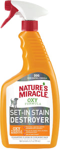 Nature's Miracle Oxy Set-In Stain Destroyer, Dog Odor Control, 24 oz