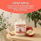 Pet's Favorite Pet Odor Candle, Clean Burning, Long Lasting Apple Scented Candle with a Natural Fiber Wick and 70 Hour Burn Time, Crisp Apple - Pack of 1