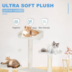 FDW | 62" Cat Tree Tower | Beige | Multi-Level Indoor Activity Center with Sisal Scratching Posts, Condos, Plush Perches, Hanging Cat Toys | Sturdy, Easy to Assemble | for Kittens & Adult Cats