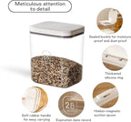 15 lb Airtight Pet Food Storage Container, 11 L, White | 11 L BPA-free bin with airtight pop-lock lid keeps up to 15 lb of dry dog or cat food, treats, rice, flour, or cereal fresh.