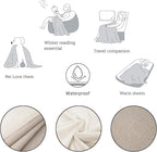Ameritex Pet Bed Blanket Reversible 100% Waterproof Velvet Super Soft for Sofa and Bed (40x60 Inches, Cream+Beige)