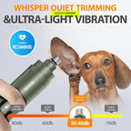 Dog Nail Grinder with 4 LED Lights, 3 Speeds Super Quiet for Pets | Low Vibration,Electric Pet Nail Grinder, Professional Painless Paw Grooming & Smoothing for Small to Large Dogs Cats(Green)