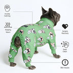 Spark Paws Dog Pajama, Dog Recovery Suit Male, Onesie, Ultra-Soft and 4-Way Stretch, for Small Medium and Large Breeds - Pup Cup - 5XL