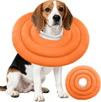 IDOMIK Dog Recovery Collar, Waterproof Soft Dog Cone After Surgery | Comfy Protective Elizabethan Collar Alternative for Dogs Cats, Adjustable Pet Neck Donut Cone Anti-Licking Wounds,Orange,XL