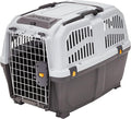 Skudo by MidWest 32-Inch Travel Carrier, Gray, Fits Pets up to 40 lbs | Hard-Sided Pet Carrier, Travel Crate with Handle, Ventilated Design, Locking Tabs, Easy Assembly
