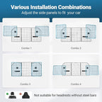 rabbitgoo Dog Car Barrier for SUV, Heavy-Duty Steel Wire Pet Gate, Foldable | Adjustable Universal-Fit Divider, Triple Folding for Cargo Area Vehicles Trucks Safety Travel