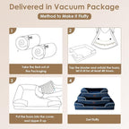 EHEYCIGA Orthopedic XXL Dog Bed, Waterproof Washable XL Big Pet Bed 48" | Non-Slip Bottom and Egg-Crate Memory Foam Extra Large Pet Couch Bed with Washable Removable Cover, Navy