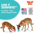 WEST PAW Zogoflex Toppl Interactive Treat Dispensing Puzzle Dog Toy for Mental Stimulation & Enrichment-Holds Kibble & Treats-Lickable, Freezable & Dishwasher Safe-Made in USA-Small-Geranium