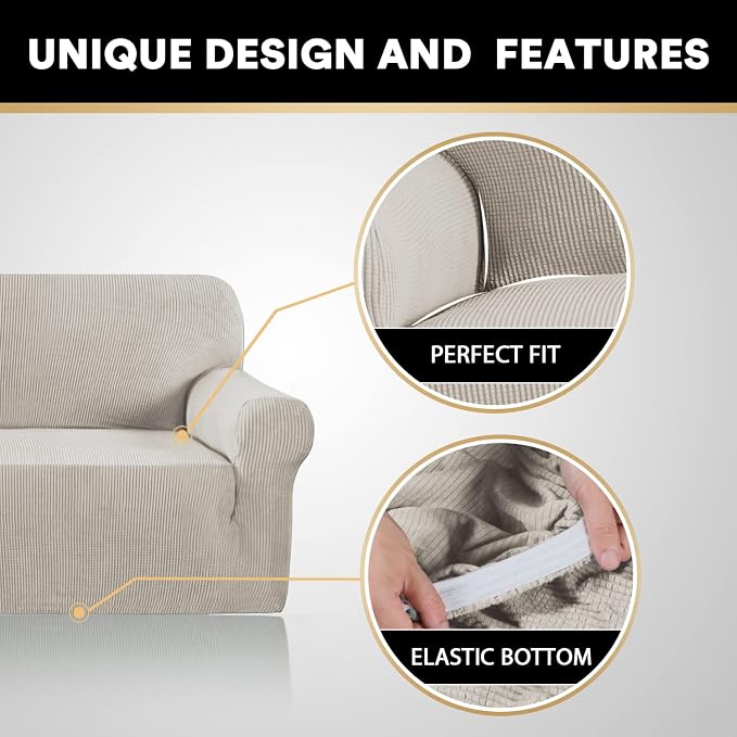 Couch Covers for 3 Cushion Couch Sofa Pet Friendly Extra Large Couch Cover for Oversized Sofa Washable Furniture Protector Fitted Sofa Slipcovers Stay in Place(XL Sofa, Island Fossi)