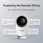 Waggle RV Mini Camera - 1080p HD Wireless Security Camera for RVs – Built-in SD Card (128GB), 2-Way Audio, Night Vision & Motion Detection - Ideal for Indoor Use - WiFi & Subscription Required