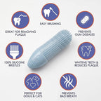 Hampton Distribution 2-Pack Pet Dental Care Kit - 360° Silicone Dog & Cat Finger Pet Toothbrush