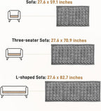 Plush Couch Cover for Dogs Non Slip Pet Sofa Protector, Ultra Soft Washable Couch Cover for Pets, Anti-Slip Backing Furniture Protector for Cats & Dogs, Fits Standard & L-Shape Sofas (3 Sizes)