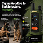 Training Collar for Dogs with Remote Control, Dark Green | 4500FT Range, IPX8 Waterproof, 5-150 Lbs, 4 Training Modes, Security Lock, Dog Training