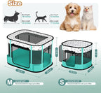 Portable Cat Playpen, 8-Rod Reinforced Kitten Dog Playpens, Foldable Play Pen for Indoor Cats Enclosed Pet Puppy Doggy Outdoor, Collapsible Tent Kennel Cage House(32"x24"x22")
