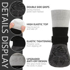 EXPAWLORER Non-Slip Dog Socks for Hardwood Floors to Prevent Licking, Dog Shoes for Hot Pavement Quick Walking, Dog Booties Boots & Paw Protectors with Grippers for Small Medium Large Senior Dogs XS