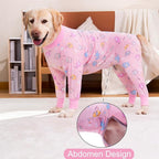 Dog Recovery Suit After Surgery Female Male, Medium Large Dog Neuter Shirt Cone Alternatives Prevent Licking Surgical Onesies (Elephant, XL)