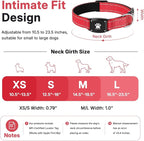 GPS Dog Collar Tracker 2-in-1,Reflective Waterproof Pet Collar,iOS-Only,No Monthly Fees,Unlimited Range,Dog Tracking Collar Pet Tracker,for Small Medium Large Dogs(L (16.5"-23.5"), Red)