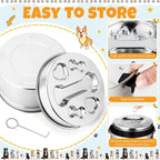 Vesici Slow Feeder Dog Bowls Set 3.2l No Spill Water Bowl and 2 Cups 304 Stainless Steel Dog Slow Feeder Food Bowl Puppy or Cat Food Holder Dishwasher Pet Supplies