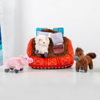 Hollypet Squeaky Hide and Seek Dog Toys for Small and Medium Dogs, Farm | Interactive Plush Stuffed Dog Squeak Toys for Small Medium Sized Dogs and Non-Aggressive Chewers, Puppy Teeth Clean Chew Toys