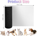 BNOSDM Self-Adhesive Dog Nail File Scratcher Emery Paper Cat Nail Scratch Board Replacement Sandpaper, Cuttable Pet Furniture Scratching Pad Protector for Door and Wall (17in*10ft, Black)