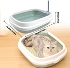 Kitten Starter Kit - 15 Piece Cat Essentials Set Includes Litter Box, Toys, Collars, Scratch Pad, Nail File, Automatic Feed Bowls, Grooming Gloves