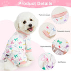 Bienbee Dog Pajamas, 4 Pack Adjustable Onesies for Small to Large Dogs S | Dog Shedding Suit with Soft Fabric, Breathable & Stretchy, and Adjustable Back Length for Sleeping Lounging and Daily Use