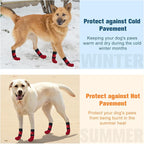 BEAUTYZOO 6PCS Dog Socks to Prevent Licking Paws, Anti Slip Dog Shoes for Hot Pavement Hardwood Floors, Traction Control Toe Grips Boots & Paw Protectors for Small Medium Large Senior Dogs, Red XL