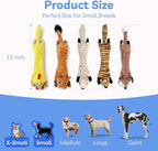 SHARLOVY Dog Squeaky Toys 5 Pack, Bubble Plush Puppy Teething Pet Toys, Crinkle No Stuffing Animals Dog Toy, Doggies Chew for Large Small Medium Breeds