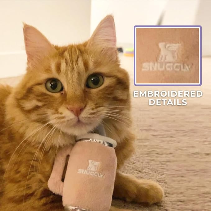 Haute Diggity Kitty Snuggly Cups Set, Soft Plush Cat Toys | 3 Pack Catnip Toys with Interactive Crackle Sound, Safe & Durable Cat Nip Kicker Toy for Outdoor & Indoor Cats & Kitten