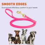 Viper Biothane K9 Working Dog Leash Waterproof Lead for Tracking Training Schutzhund Odor-Proof Long Line with Solid Brass Snap for Puppy Medium and Large Dogs, 20ft Passionfruit Pink