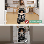 Momcozy Extra Wide Retractable Baby Gate for Large Opening | 41-Inch Tall, Extends to 118-Inch Wide, for Large Openings, Doorways, Hallways, for Dogs and Cats, Indoor/Outdoor Baby Gate