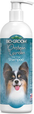 Bio-Groom Protein Lanolin Dog Shampoo, 32 fl oz, 1-Pack | Tear-Free Pet Shampoo, Dog Bathing Supplies, Puppy Wash, Cat & Grooming Supplies, Cruelty-Free, Made in USA