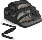 pidipiti 18x14x8 Soft-Sided pet Carrier,for 1 Extra-Small Dog/Medium cat | top and 1 side Expandable,TSA Approved,for Airlines only Have 8'' Height Space underseat,with zipper lock,good Visibility