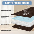 Smiry Waterproof Reversible Pet Couch Covers for Dogs | Pet Friendly, Soft Fabric, Washable Sofa Furniture Protector for Dogs Cat Kids, Checkered (52"x82", Chocolate/Chocolate)