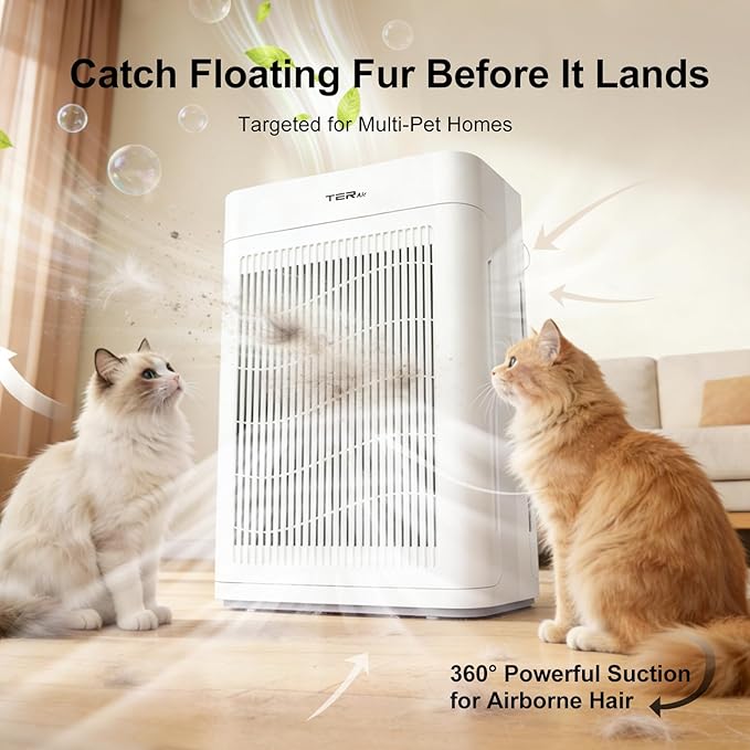 Purifier for Home Large Room Bedroom with HEPA Washable Pre-Filter | Up to 3000 Sq Ft Coverage, Dual-Sided Air Intake, PM2.5 Sensor, Quiet Sleep Mode, Removes Smoke, Dust, Pet Dander & Allergens