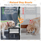 4 Gallon Elevated Dog Water Bowl, 4-Height Stand for Large Dogs | 4 Gallon Stainless Steel Bowl, 4 Heights 9.65-15.16 in, Non-Slip Feet, Indoor Outdoor Use, Easy-Clean Surface, Large Breeds