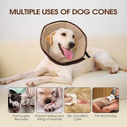 Dog Cone Collar After Surgery for Large Dogs, Adjustable Soft Cone for Dogs to Stop Licking, Professional Elizabethan Collar for Pet, Recovery Cones for Wound Healing & Hot Spots