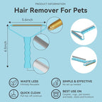 Pet Hair Remover, Dog Cat Carpet Rake, Lint Remover Shaver for Sofas-2pack | Wool Hand Pet Hair Removal Tool, Cleans Carpets Car Cushions Pet Beds Furniture, Works on All Fabric & Rug