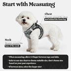 rabbitgoo Dog Harness Medium Sized and Leash Set, Step-in Puppy Pet Vest | Light, Soft, Breathable Air Mesh, Easy on and Remove with Hook & Loop, Secure Reflective for Walking, Black Zigzag L