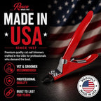 Original Cat Nail Clippers – USA-Made Professional Feline Claw Trimmer, Heavy Duty Steel – Red