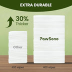 Hypoallergenic Pet Wipes for Dogs, Cats & Small Animals, 400 Coun | Quick Clean & Deodorize Paws, Butt, Eyes, Face & Fur | Daily Grooming Wipes | Extra Large & Thick | Coconut Scented