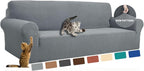 YEMYHOM Couch Cover Latest Jacquard Design High Stretch Extra Large Sofa Covers Pet Dog Cat Proof Oversized Slipcover Non Slip Magic Elastic Furniture Protector (XL Sofa, Light Gray)