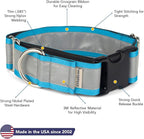 If It Barks - 1.5" Reflective Martingale Collar with Quick Snap Buckle for Dogs - Adjustable - Made in USA - Strong, Durable, and Comfy - Ideal for Training - Fits Most Breeds - Small, Turquoise