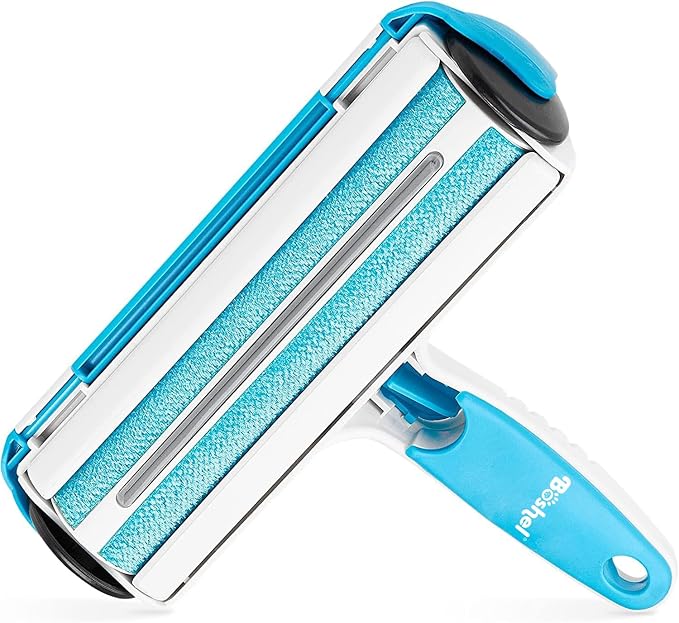 Pet Hair Remover for Laundry - Lint Roller for Pet Hair - Dog Hair Remover with Hair Base - Pet Fur Remover with Comfy Rubber Handle - Easy Clean Pet Hair Remover Roller for Couch