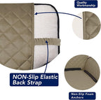 PureFit Reversible Chair Sofa Cover Dog Couch Covers for Sofa, 25.5 in | Beige/Beige, Water Resistant Couch Protector, Washable Pet Couch Cover with Non Slip and Elastic Straps For Kids